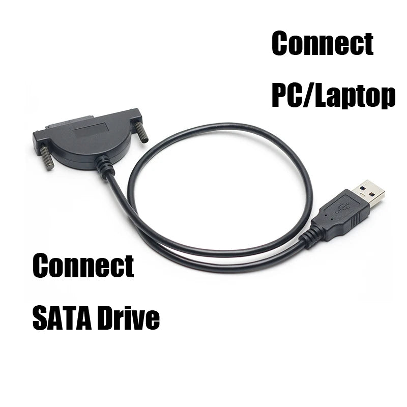 USB 2.0 to SATA 7+6 Pin CD/DVD-ROM Drive Adapter Cable USB to SATA Adapter HIP