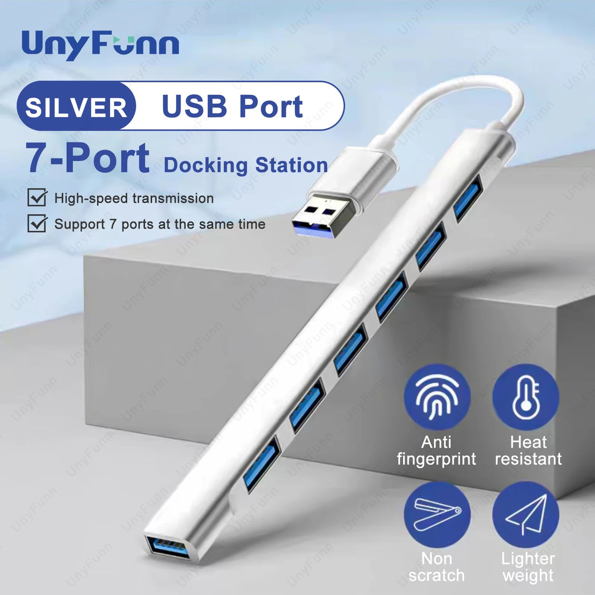 7-in-1 USB-C Hub 7-Port USB 3.0 OTG Adapter for MacBook USB-C Hub HIP