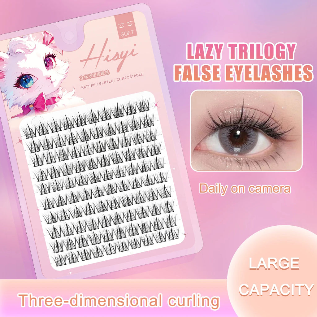3D Thick Segmented False Eyelashes – Natural DIY Individual Lashes False Eyelashes HIP