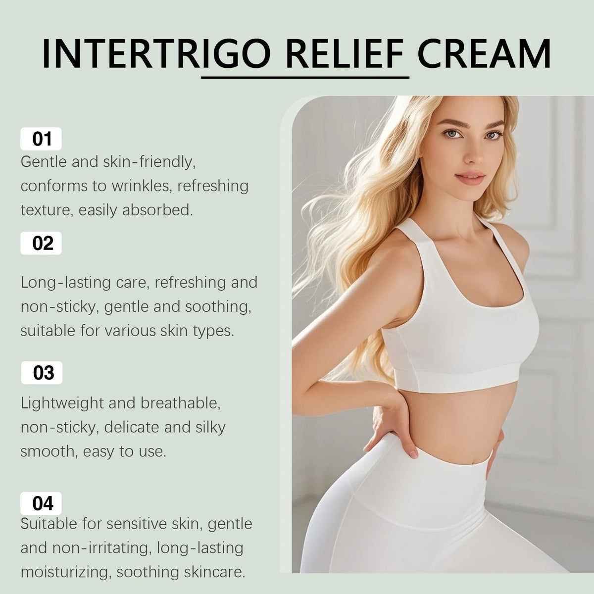 Anti-Chafing Barrier Cream – Zinc Oxide Skin Fold Care 60g Barrier Skin Cream HIP