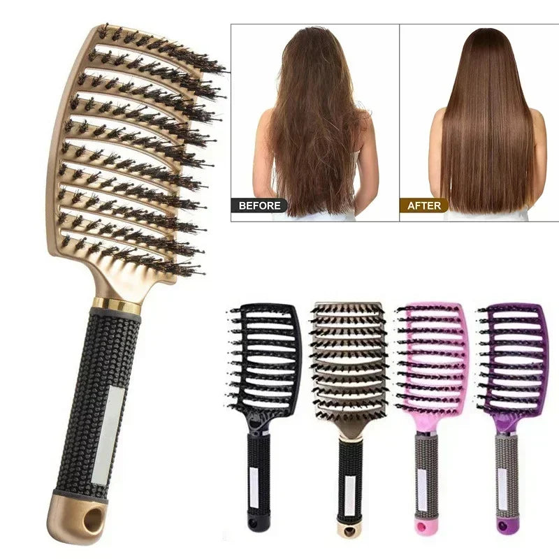 Nylon Bristle Detangling Hair Brush & Scalp Massage Comb Detangling Hair Brush HIP
