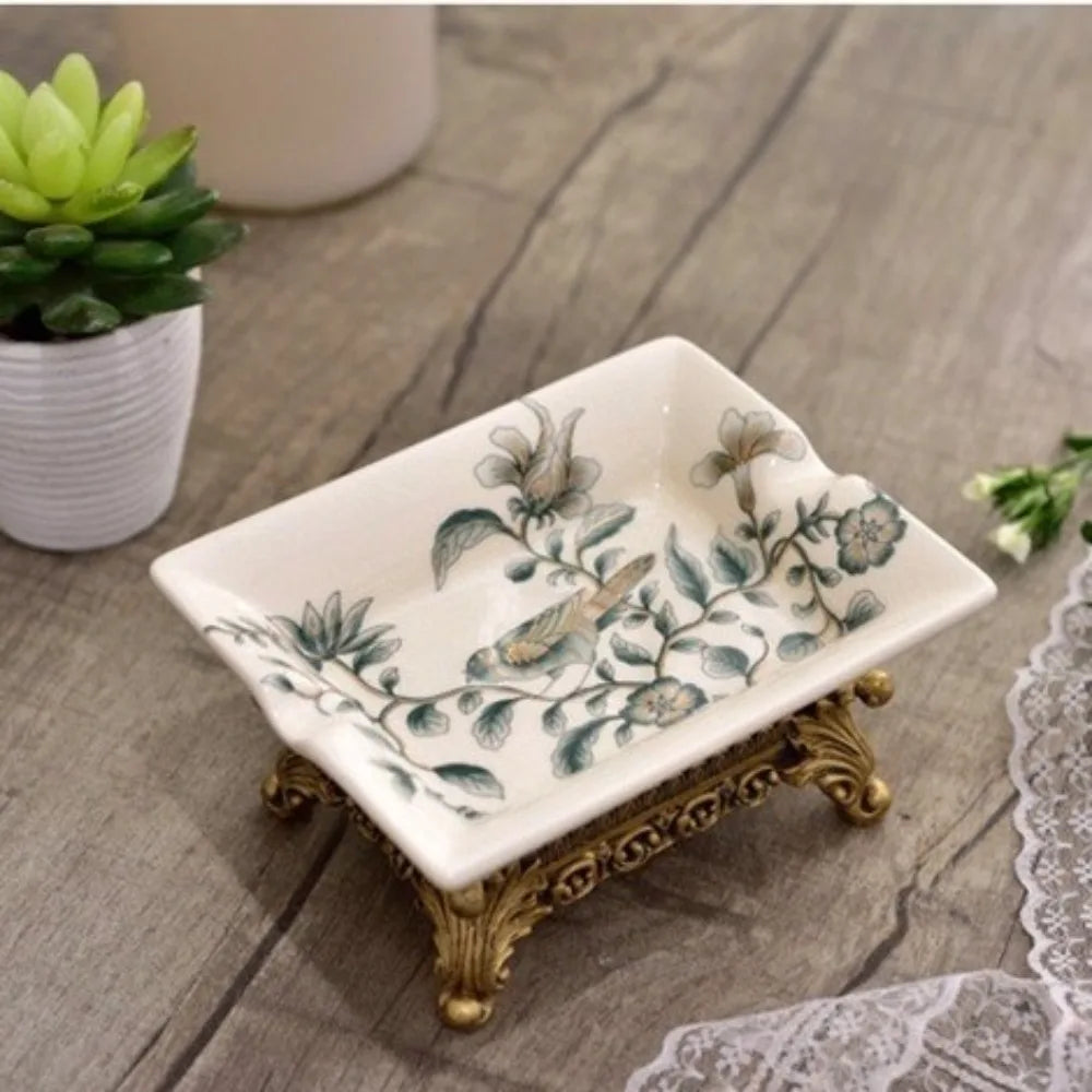 Vintage Ceramic Soap Dish – Self-Draining European Style Ceramic Soap Dish HIP