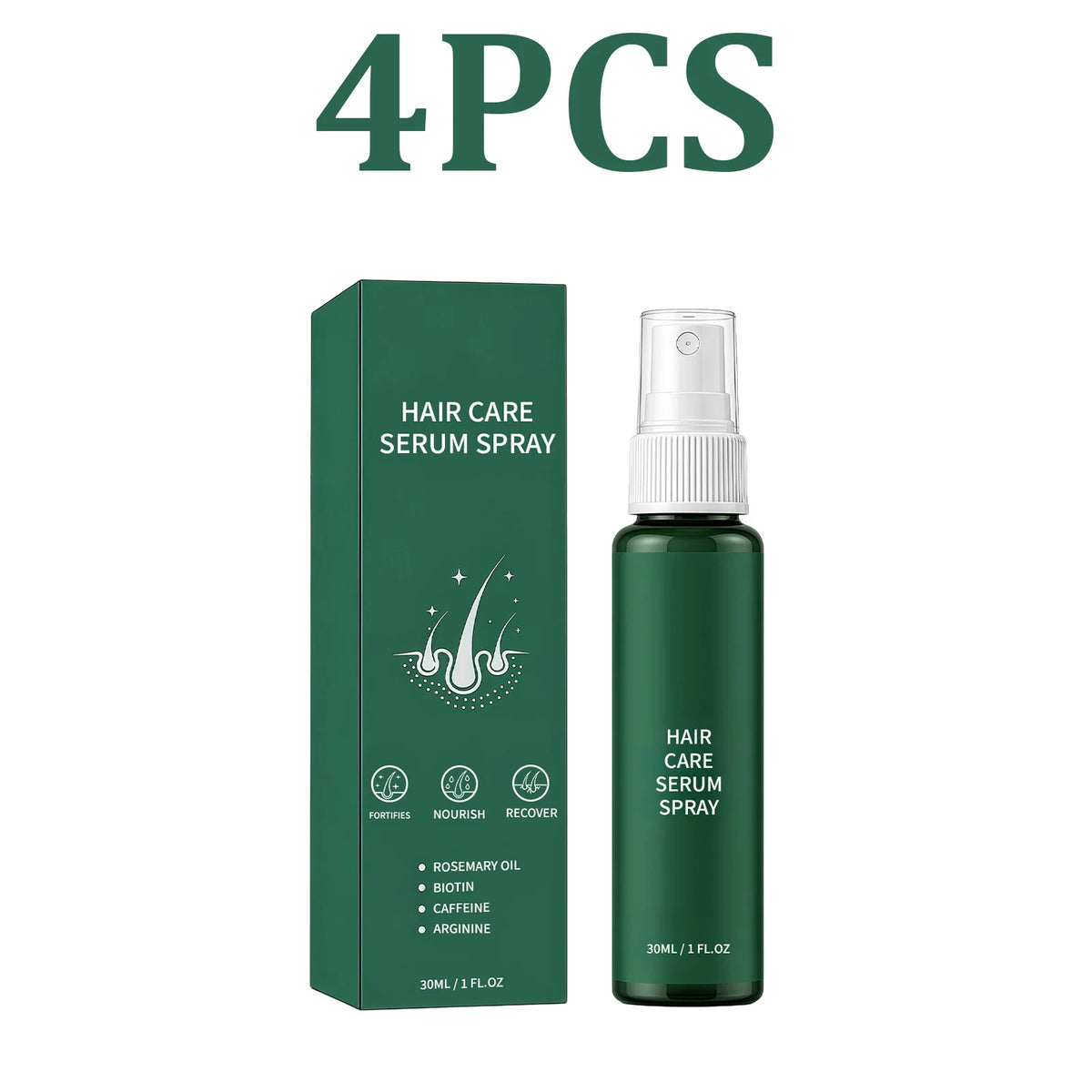 Rosemary Ginger Hair Serum Spray – Anti-Frizz & Nourishing Hair Serum Spray HIP 4PCS