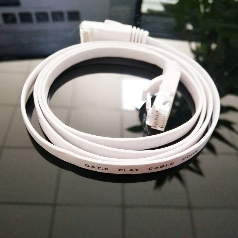 Cat 6 Flat Ethernet Cable 1000Mbps Gigabit LAN Patch Cord Ethernet LAN Cable HIP