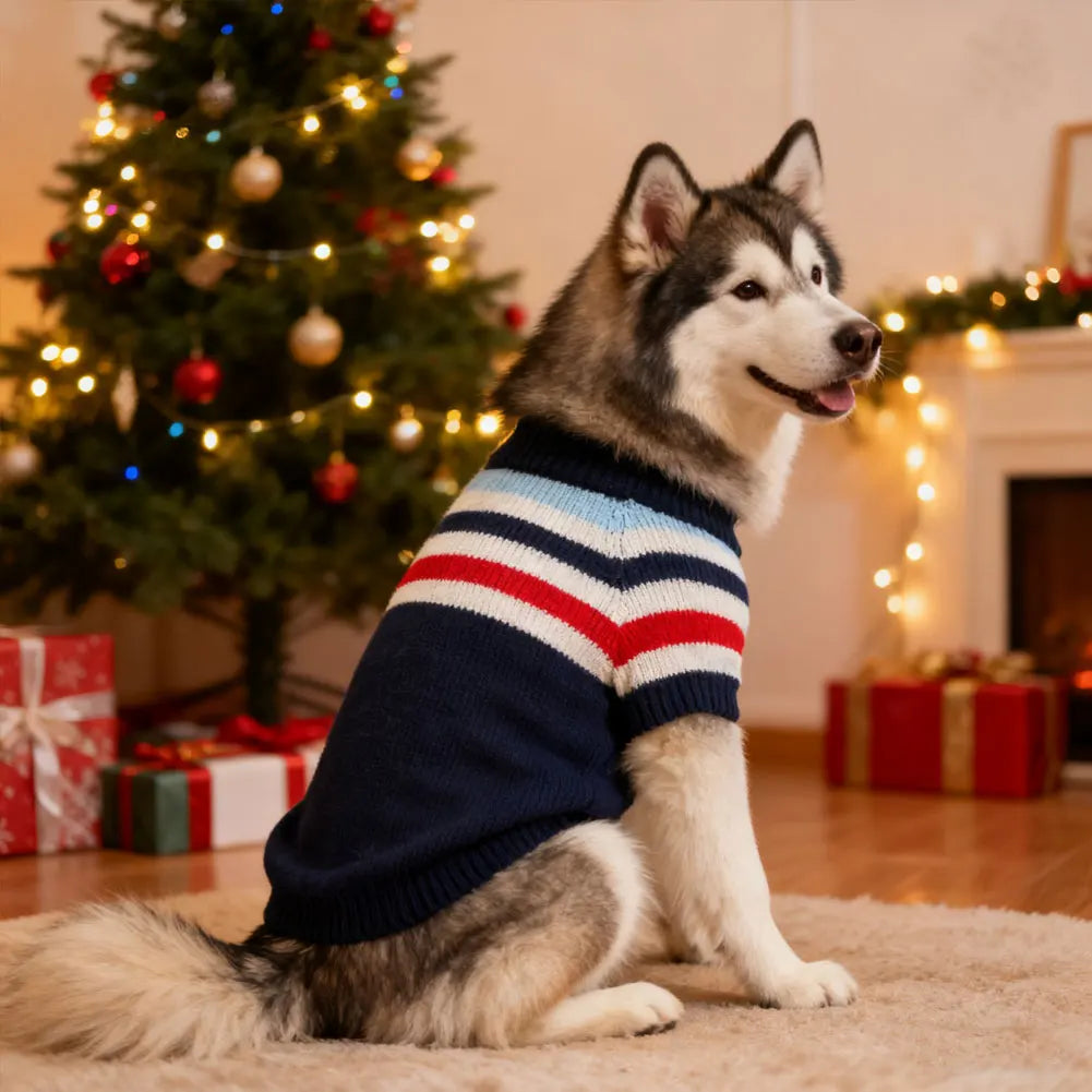 Knit Big Dog Sweater Christmas Pet Turtleneck Doggy Sweatshirt for Extra Large Dogs boy Girl,Large Size Dog Cold Dog Sweater HIP
