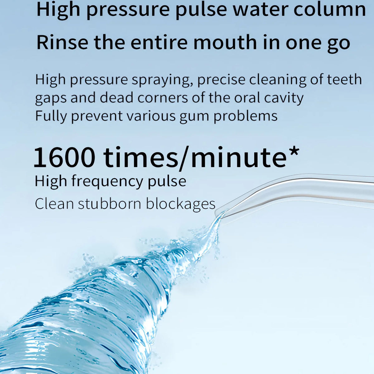Portable USB Rechargeable Water Flosser – 220ml Oral Irrigator Water Flosser HIP