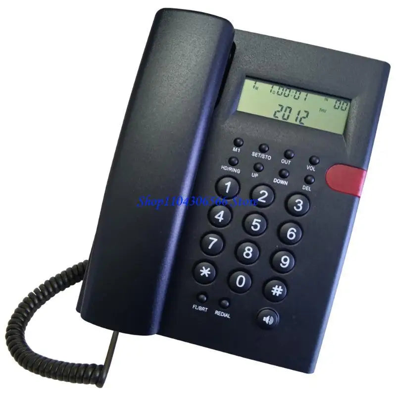 K010A-1 Corded Landline Phone – Caller ID & Hands-Free Corded Landline Phone HIP Black CN