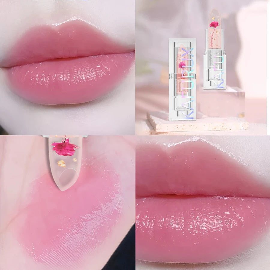 Temperature Jelly Color Changing Glitter Lipstick Moisturizing Lip Tint Makeup Pink Sexy Lip Balm Lips care lip Makeup Women HIP