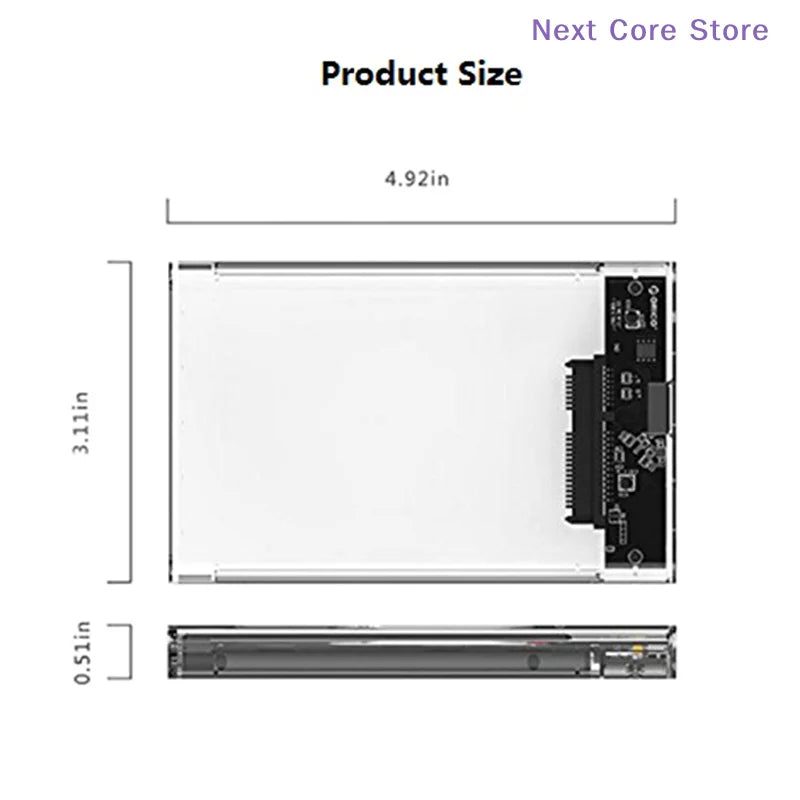 2.5" USB 3.0 to SATA External Hard Drive Enclosure Hard Drive Enclosure HIP