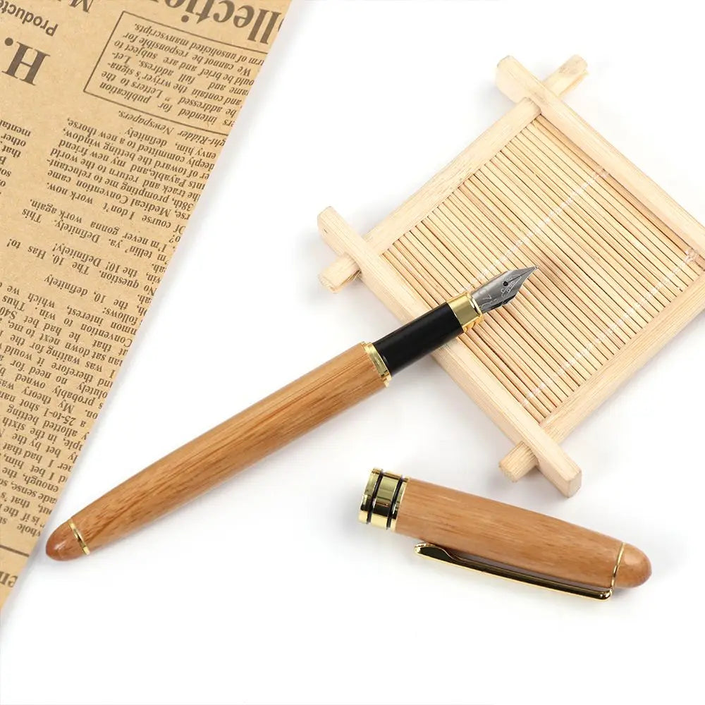 Bamboo Calligraphy Fountain Pen – Chisel Stub Nib 0.7–3mm Calligraphy Fountain Pen HIP