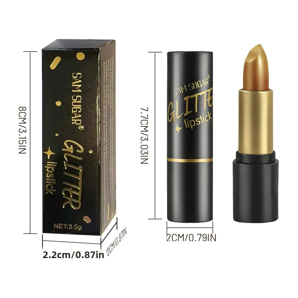 SAM SUGAR Pearlescent Shimmer Lip Gloss – Waterproof & Long Lasting Shimmer Lip Gloss HIP