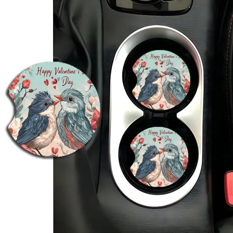 2-Pack Blue Bird Acrylic Coasters – Waterproof & Heat-Resistant Decorative Coaster Set HIP 1 Other