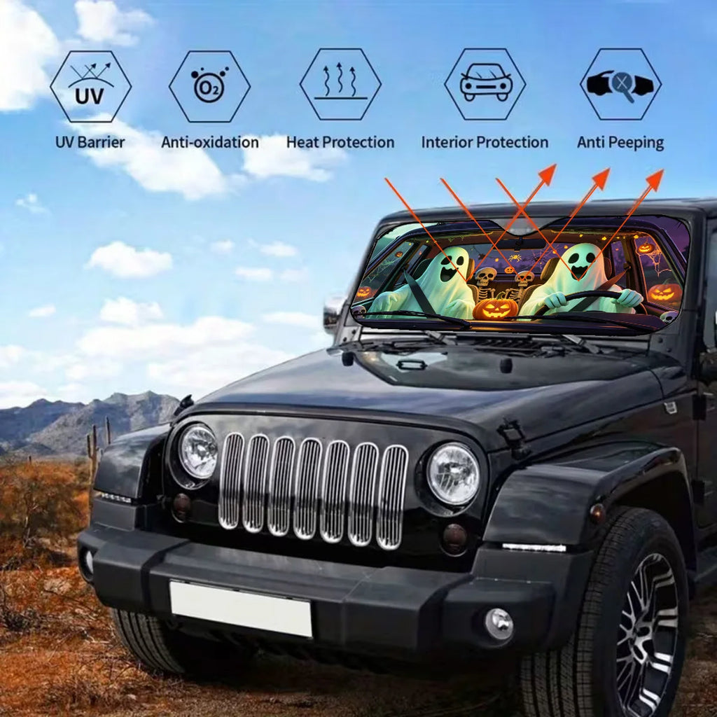 Foldable Car Windshield Sunshade with Suction Cups Car Windshield Sunshade HIP