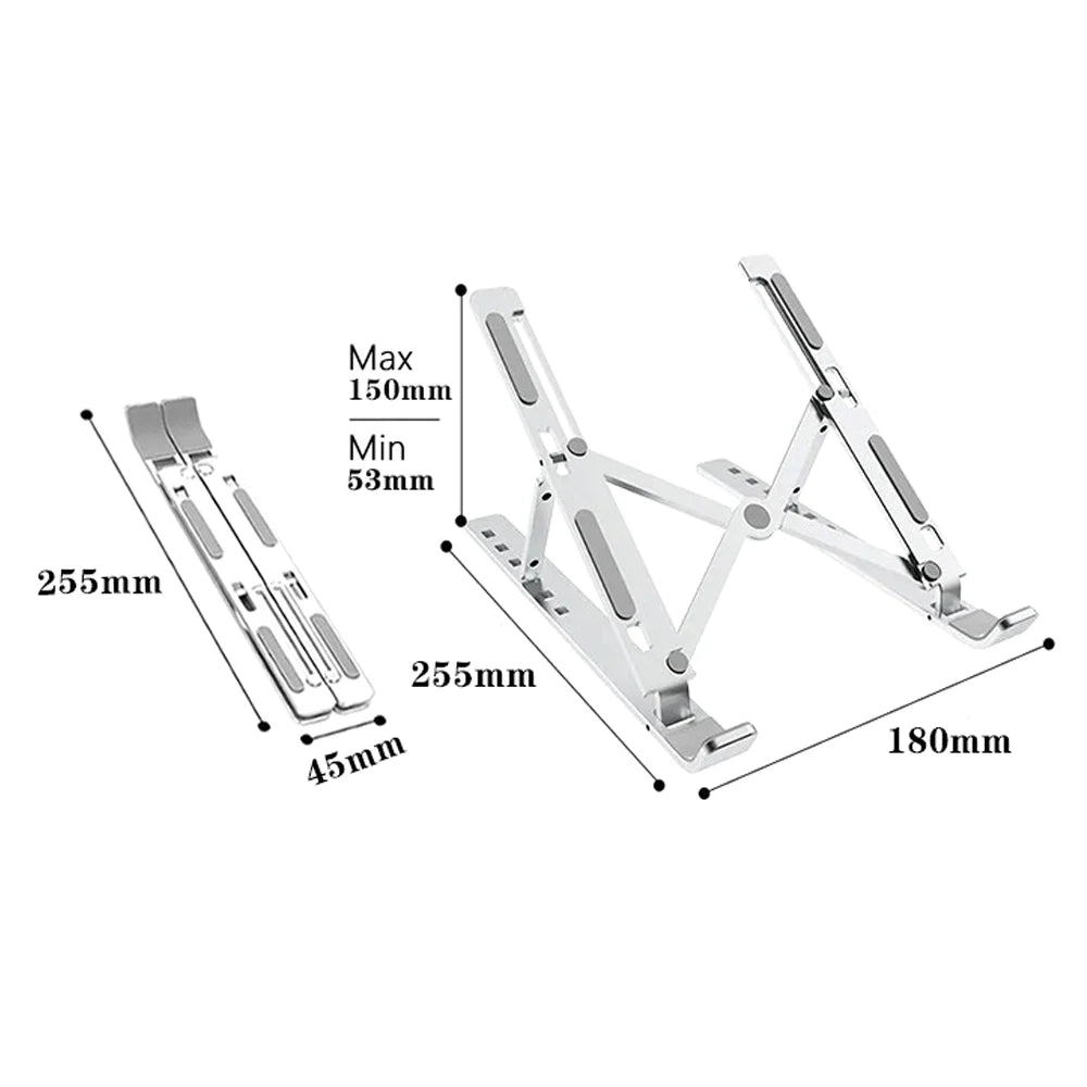 Aluminum Laptop Stand – Adjustable, Anti-Slip & Ventilated Laptop Stand HIP