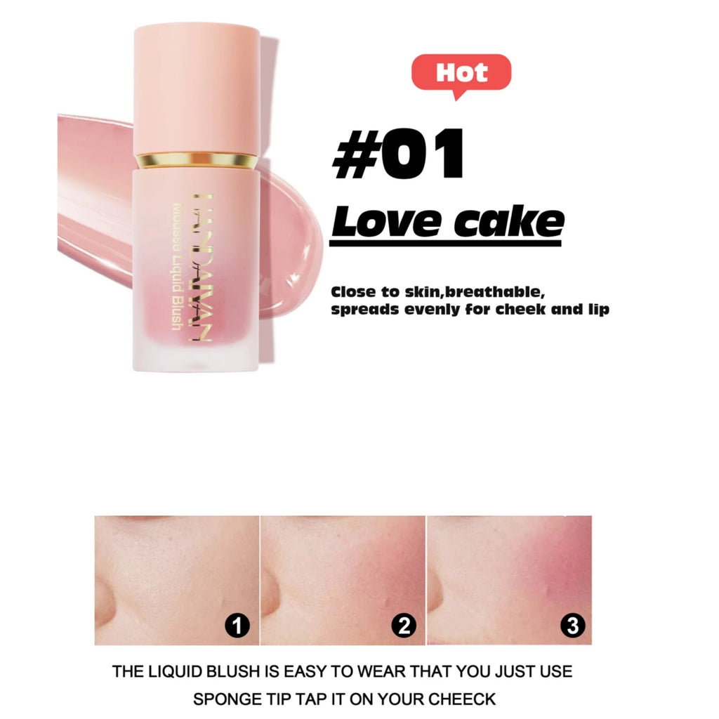 HANDAIYAN Velvet Liquid Blush – Matte Long-Lasting Cheek Color Liquid Blush HIP