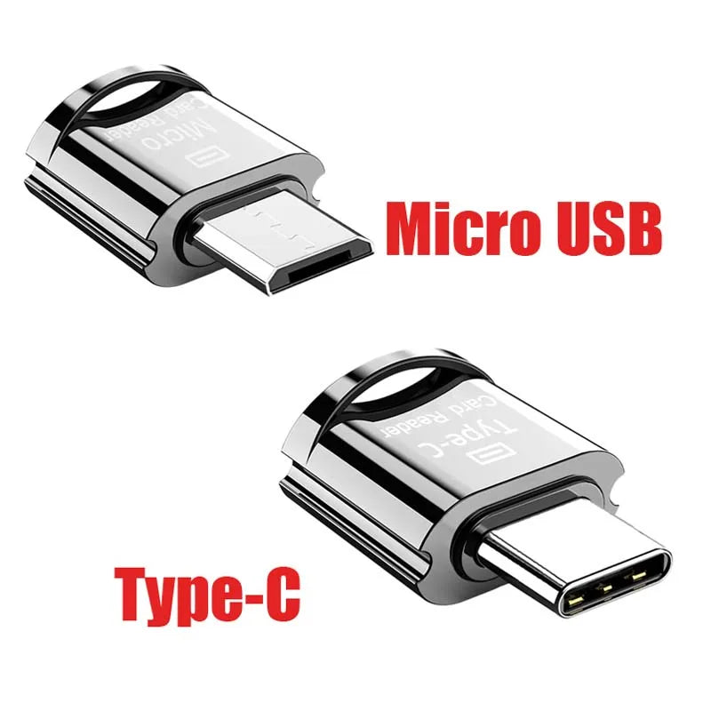 Type-C & Micro USB SD TF Card Reader – OTG Adapter Memory Card Reader HIP