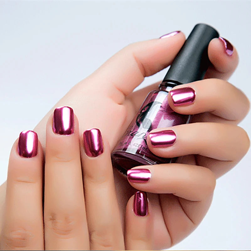 Gel Nail Polish without lamp Gel Semi-permanent Varnishes hybrid All for manicure Mirror Effect Metallic Shiny Glitter Silver HIP