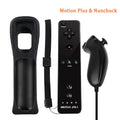 2-in-1 Bluetooth Wireless Controller Kit for Nintendo Wii/Wii U Wireless Game Controller HIP Black nunchuck
