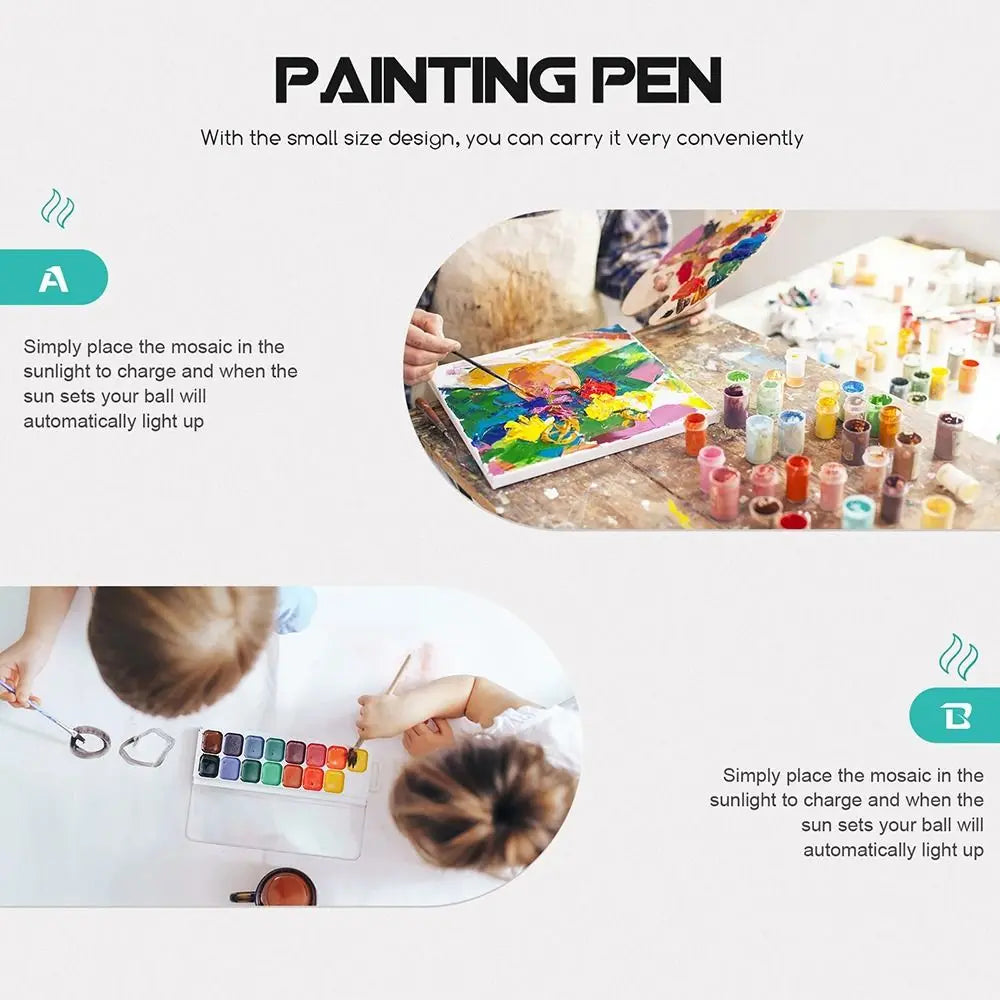 12-Piece Nylon Painting Brush Set – Watercolor, Acrylic & Oil Art Painting Brush Set HIP
