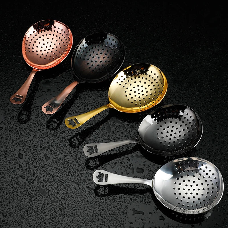 Julep Cocktail Strainer – Gold & Copper Plated 304 Stainless Steel Cocktail Bar Strainer HIP