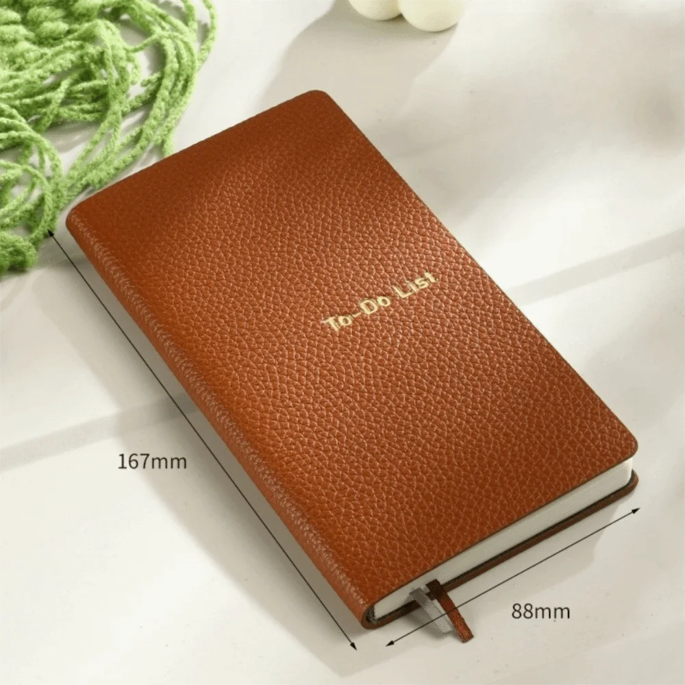 A6 PU Leather Pocket Notebook – Daily Task Planner Pocket Planner Notebook HIP