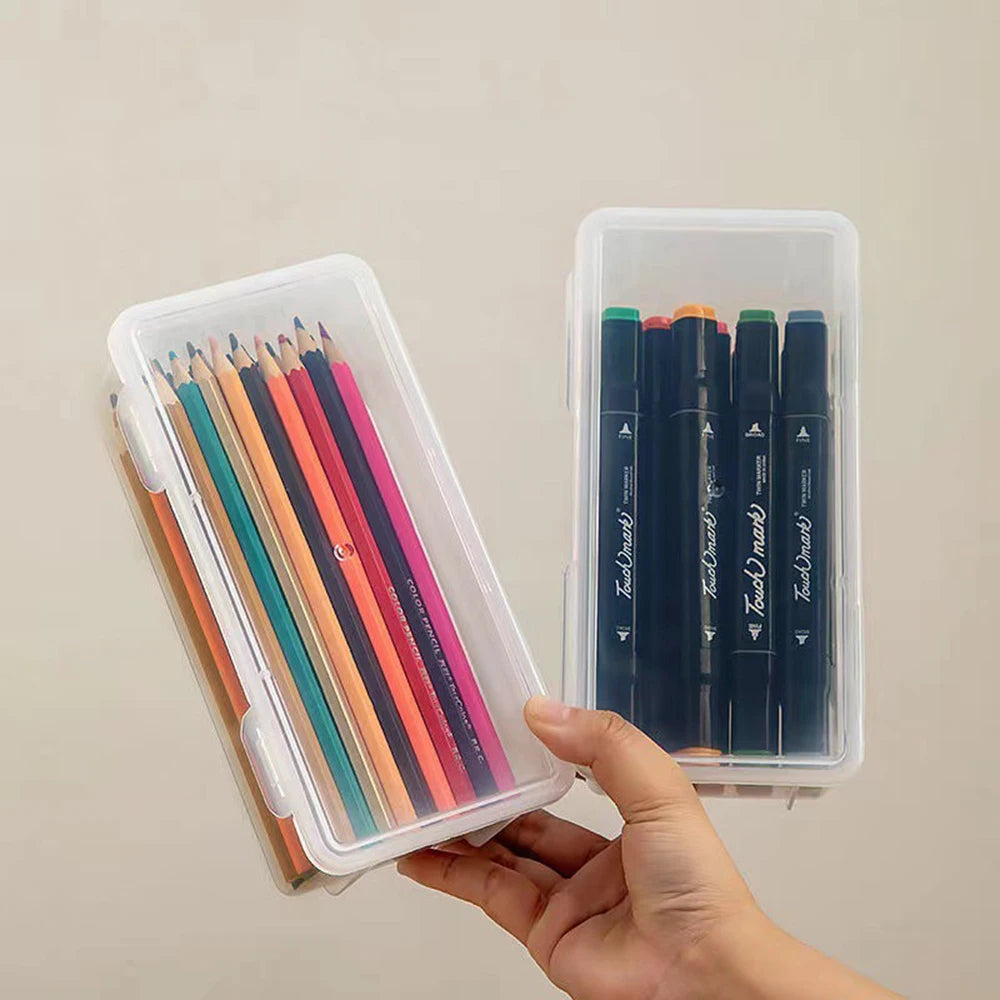 6-Pack Clear Plastic Storage Boxes with Hinged Lids Plastic Storage Boxes HIP