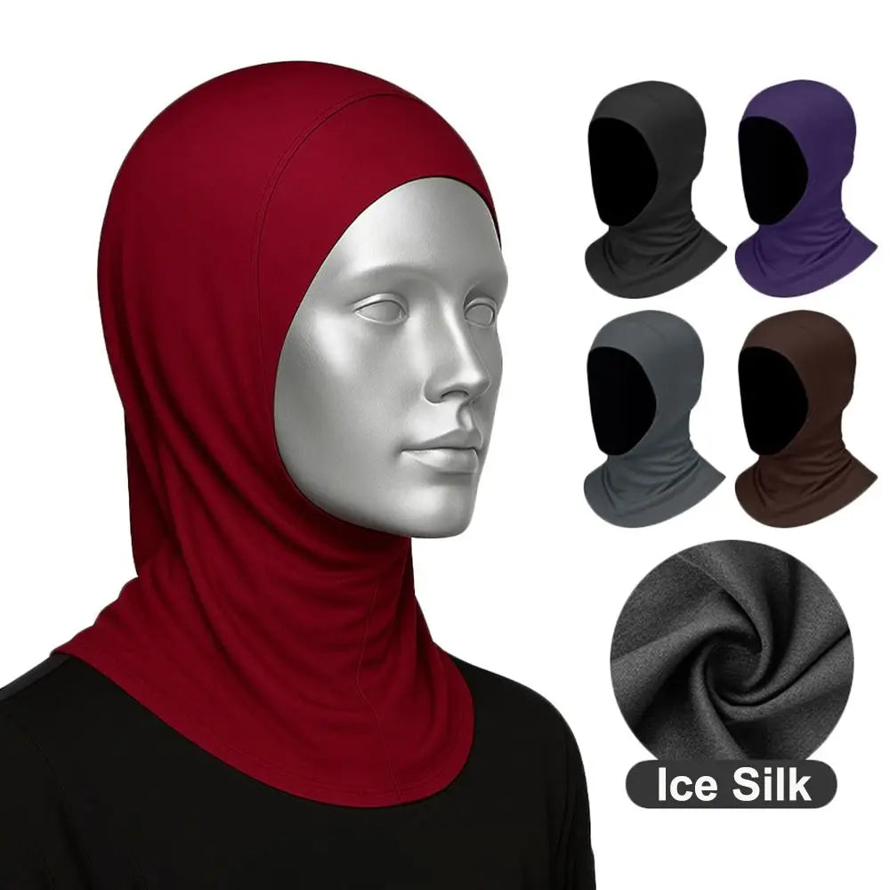 Ice Silk Women's Hijab Scarf – Lightweight Instant Turban Hijab Head Scarf HIP