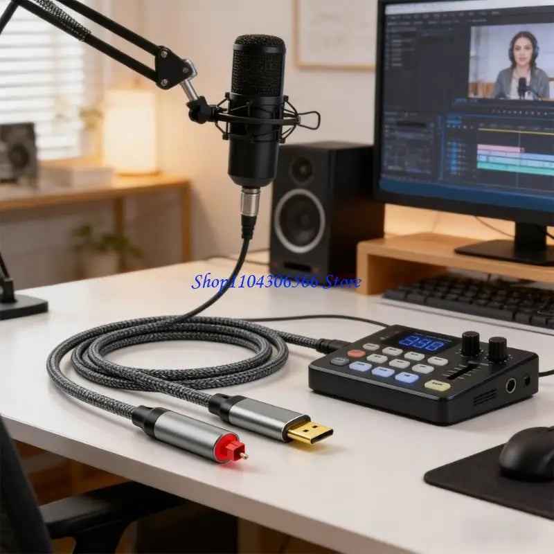 USB-A to S/PDIF Optical Audio Cable 1.5M | Digital Sound Digital Audio Cable HIP