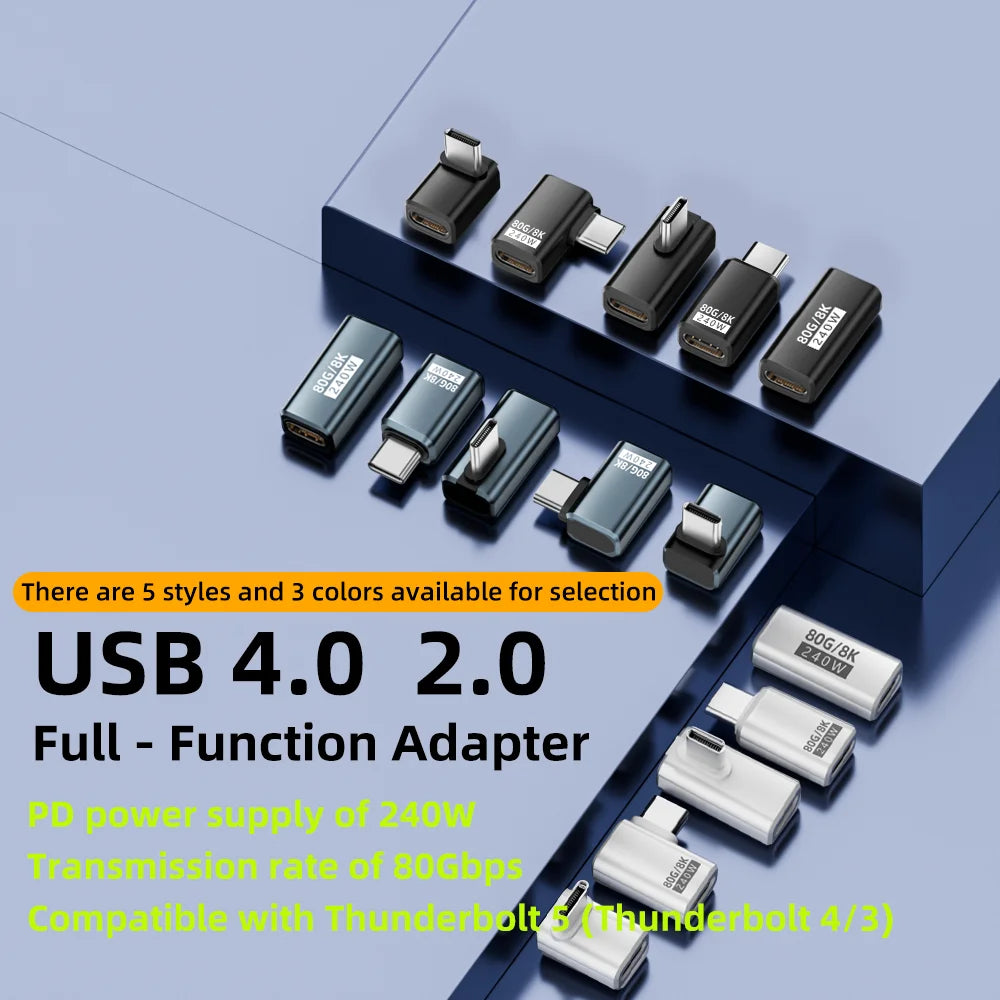 USB4 2.0 USB-C Adapter 80Gbps PD 240W 8K 60Hz – MacBook USB-C Adapter HIP