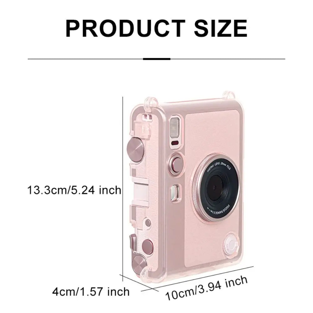 Fujifilm Instax Mini EVO Case – Pink Hard Shell & Pearl Chain Camera Protective Case HIP