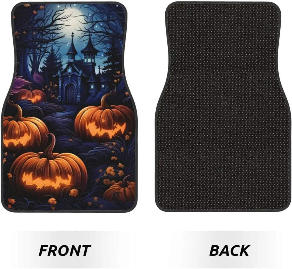 Pumpkin Castle Car Floor Mats Set of 4 – Anti-Slip All-Weather Car Floor Mats HIP