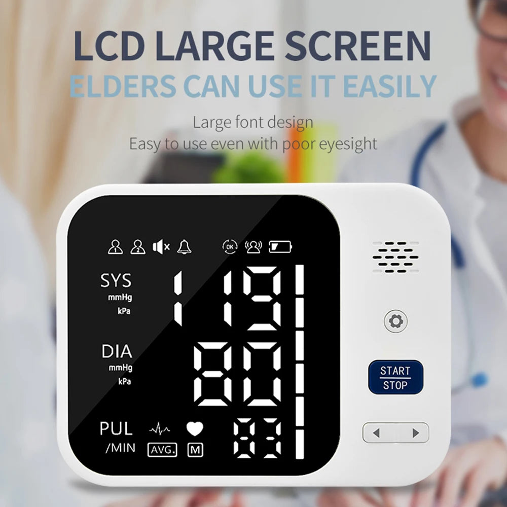 Upper Arm Digital Blood Pressure Monitor | English Voice Blood Pressure Monitor HIP