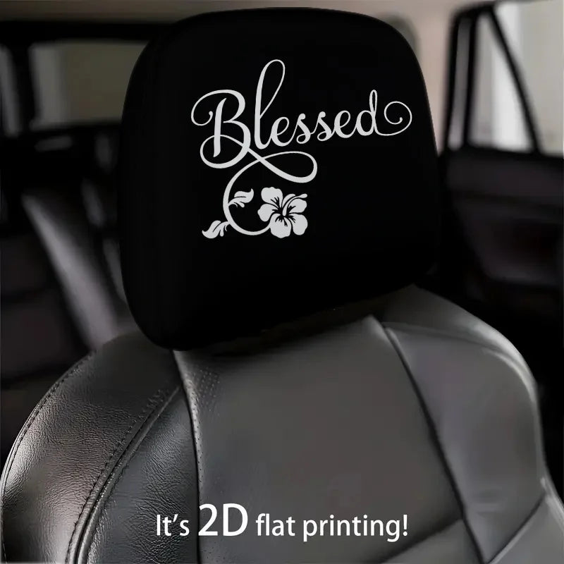 2-Pack Floral Printed Car Headrest Covers – All-Season Protectors Car Headrest Cover HIP