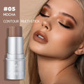 Face Brown Contouring Bronzer Stick Multifunctional Highlighter Blush Silkworm Brightening Sculpt Facial Outline Shadow Cosmetic HIP 05 Contour-1pc