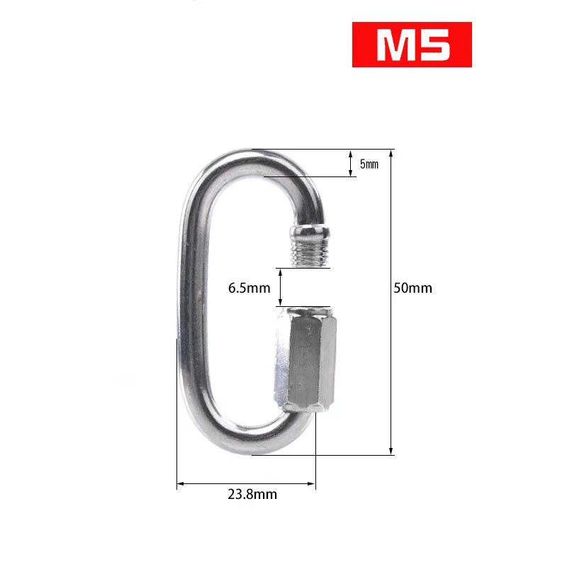 304 Stainless Steel Quick Link Carabiner – M4 to M12 Sizes Quick Link Carabiner HIP