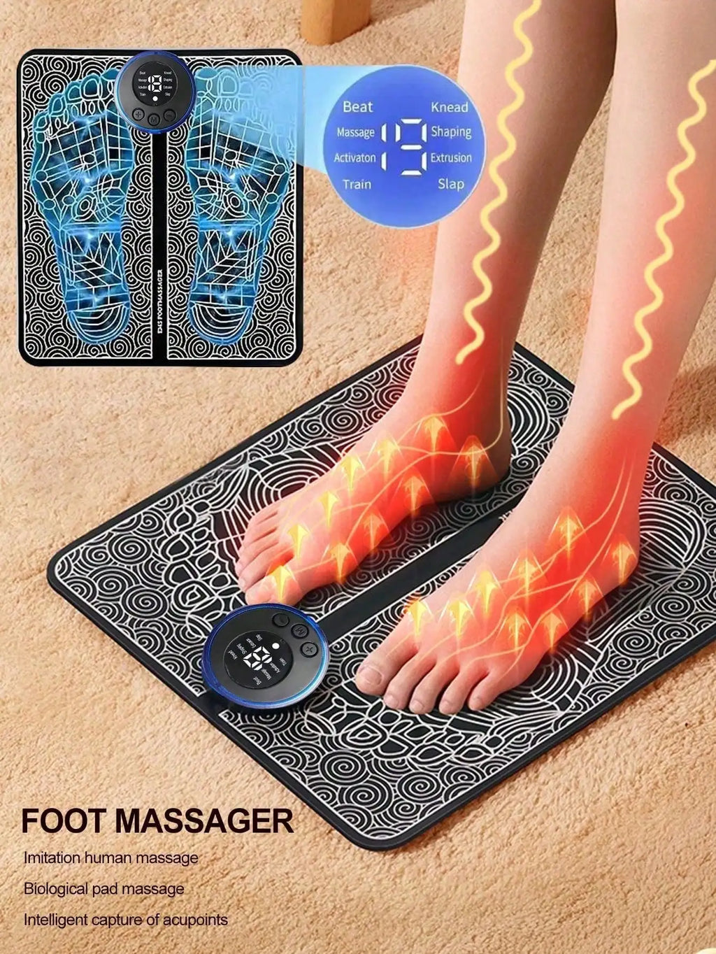 EMS Rechargeable Foot Massager Pad – Electric Relaxation Tool EMS Foot Massager HIP