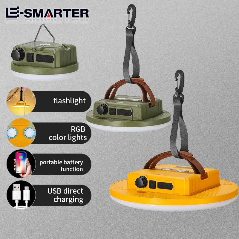 ESMARTER Rechargeable LED Camping Lantern & Power Bank Camping Lantern HIP
