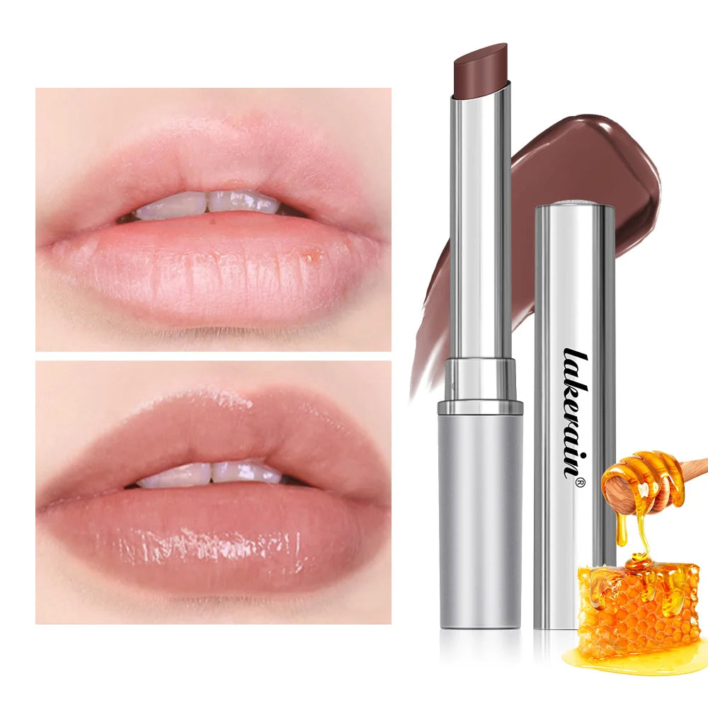 Lakerain Honey Lipstick Long Lasting Moisturizing Natural Lip Plumper Makeup Lip Plumping Gloss Cosmetics for Lip HIP 1pc Nude brown