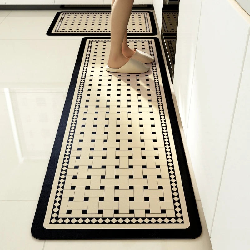 PVC Leather Kitchen Floor Mat – Waterproof & Non-Slip Rug Kitchen Floor Mat HIP GU4624-P 1pc 40x120cm