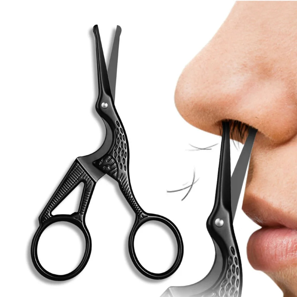 RUZOFO Rounded Tip Facial Hair Scissors – Stainless Steel Facial Hair Scissors HIP