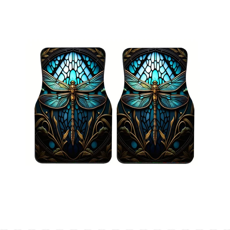4-Piece Dragonfly Car Floor Mats – Non-Slip Stylish Set Car Floor Mats HIP