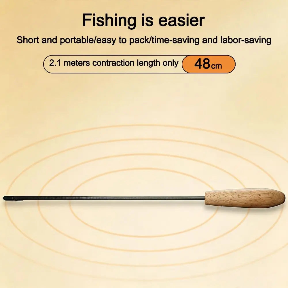 Portable Retractable Fishing Rod 1.2m/2.1m – Spinning Retractable Fishing Rod HIP
