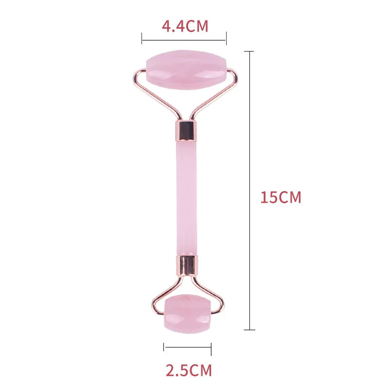 Pink Resin Face Roller & Gua Sha Massage Set | CAMMUO Facial Roller Set HIP Roller Massage