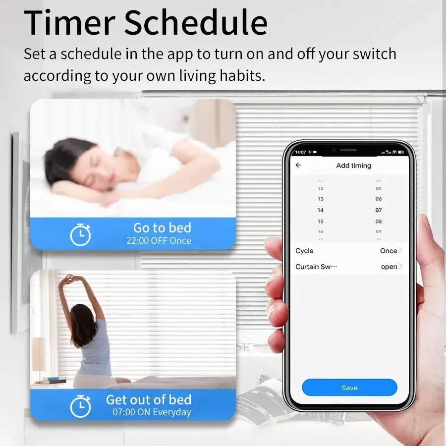 Tuya WiFi Zigbee Smart Curtain Switch Module Blinds Roller Shutter Electric Motor Smart Life APP Voice Control Alexa Google Home HIP