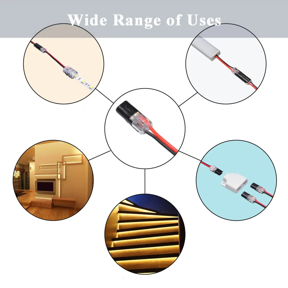 Waterproof 2-Pin Wire Connector – Snap Terminal 20/30 Pack Wire Connector Terminal HIP