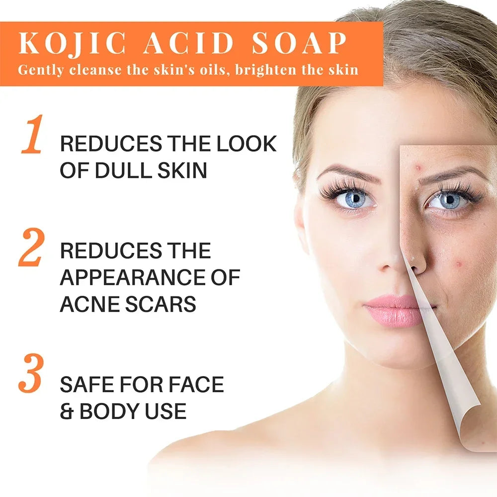 Kojic Acid Brightening Handmade Soap – Face & Body 2-Pack Brightening Bar Soap HIP