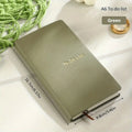 A6 PU Leather Pocket Notebook – Daily Task Planner Pocket Planner Notebook HIP Green