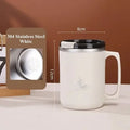 480ml Stainless Steel Double Wall Thermal Coffee Mug | BPA-Free Thermal Insulated Mug HIP White 0.48L