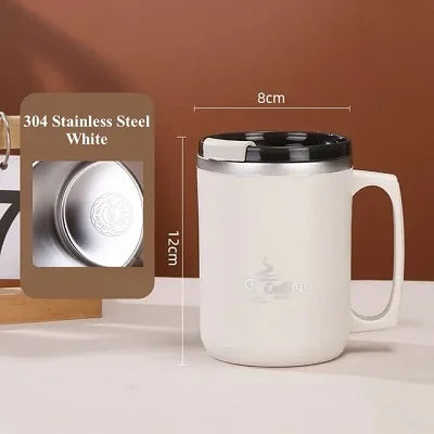 480ml Stainless Steel Double Wall Thermal Coffee Mug | BPA-Free Thermal Insulated Mug HIP White 0.48L