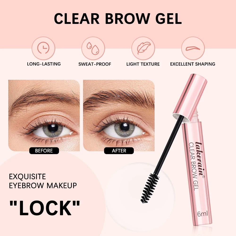 Clear Eyebrow Setting Gel Waterproof & Sweatproof Brow Coat Long-Lasting Non-Fading Transparent Brow Grooming Makeup HIP